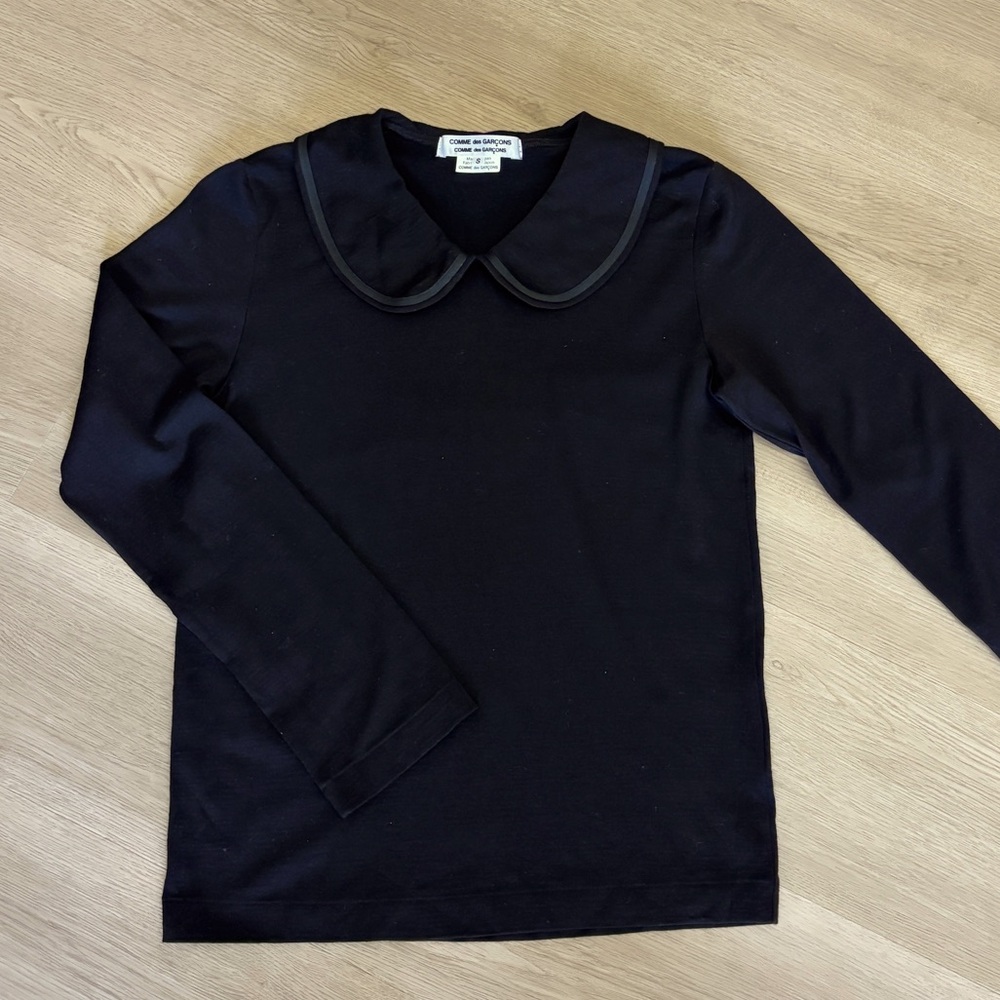 Comme des Garçons Black Wool Long Sleeve Tee